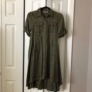 Anthropologie Army Green Dress